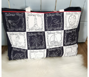 Stickdatei - Quiltblock Hammerhai